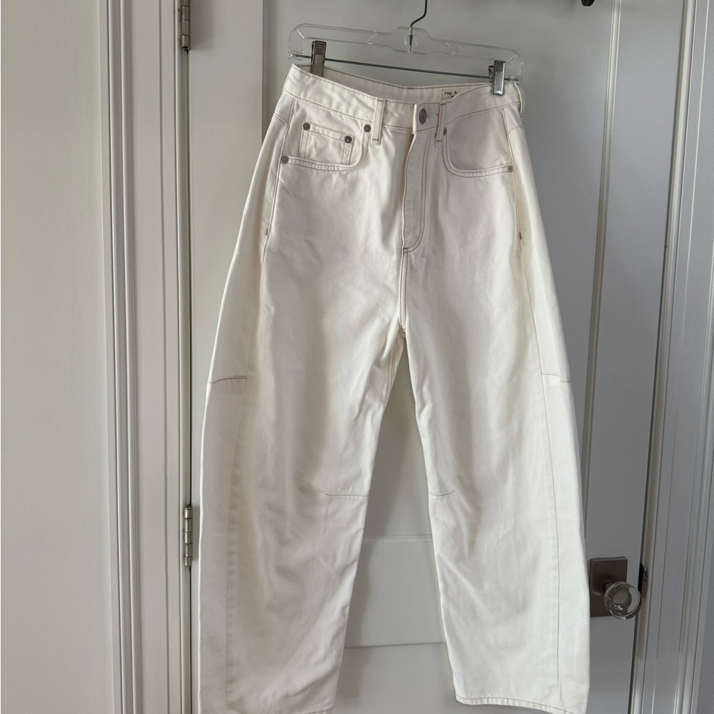 rag & bone women’s Relaxed Barrel White/Cream Jeans